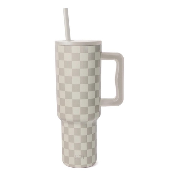 COPY - Simple Modern Trek 40oz Tumbler with Handle and Straw Lid, Checkmate new - Picture 3 of 9